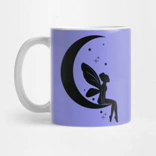 Magical Fairy Sitting on a Waning Crescent Moon Mug